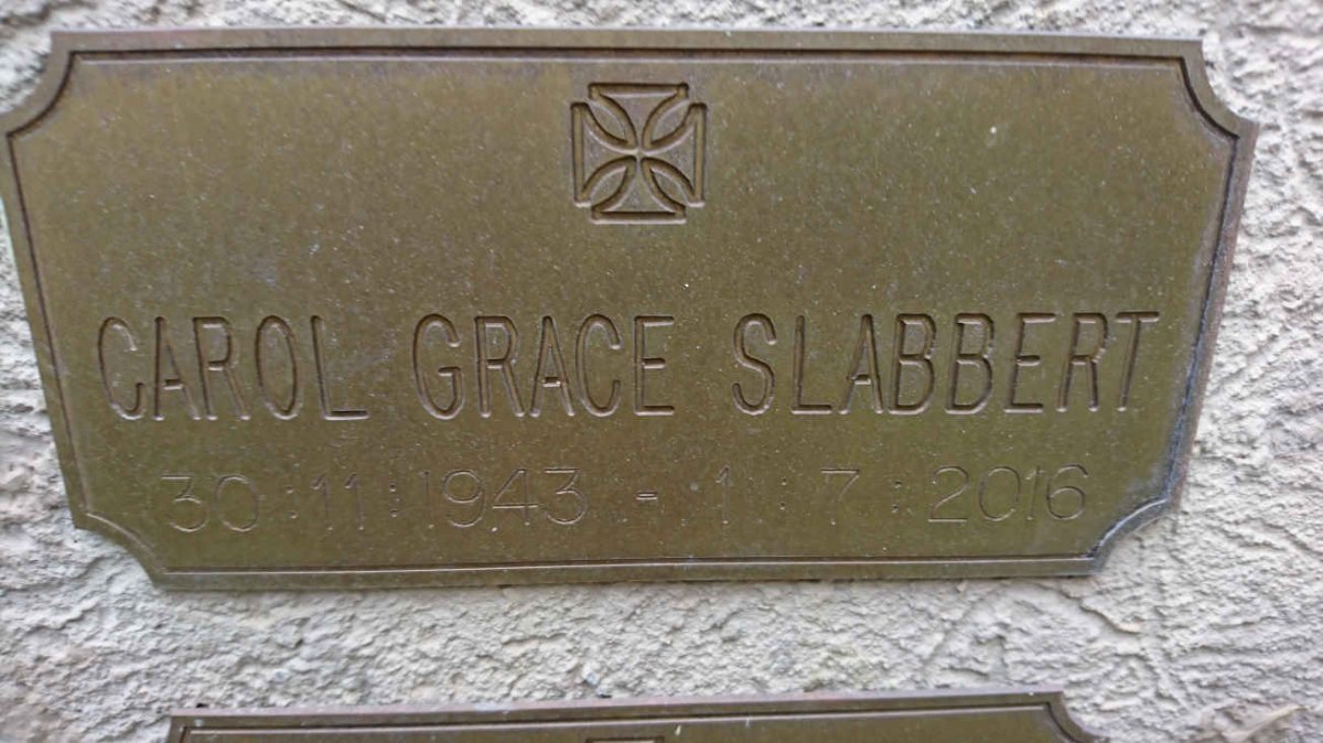 SLABBERT Carol Grace 1943-2016