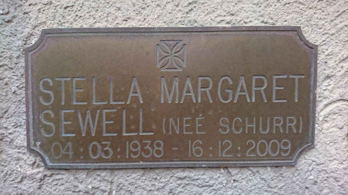 SEWELL Stella Margaret nee SCHURR 1938-2009