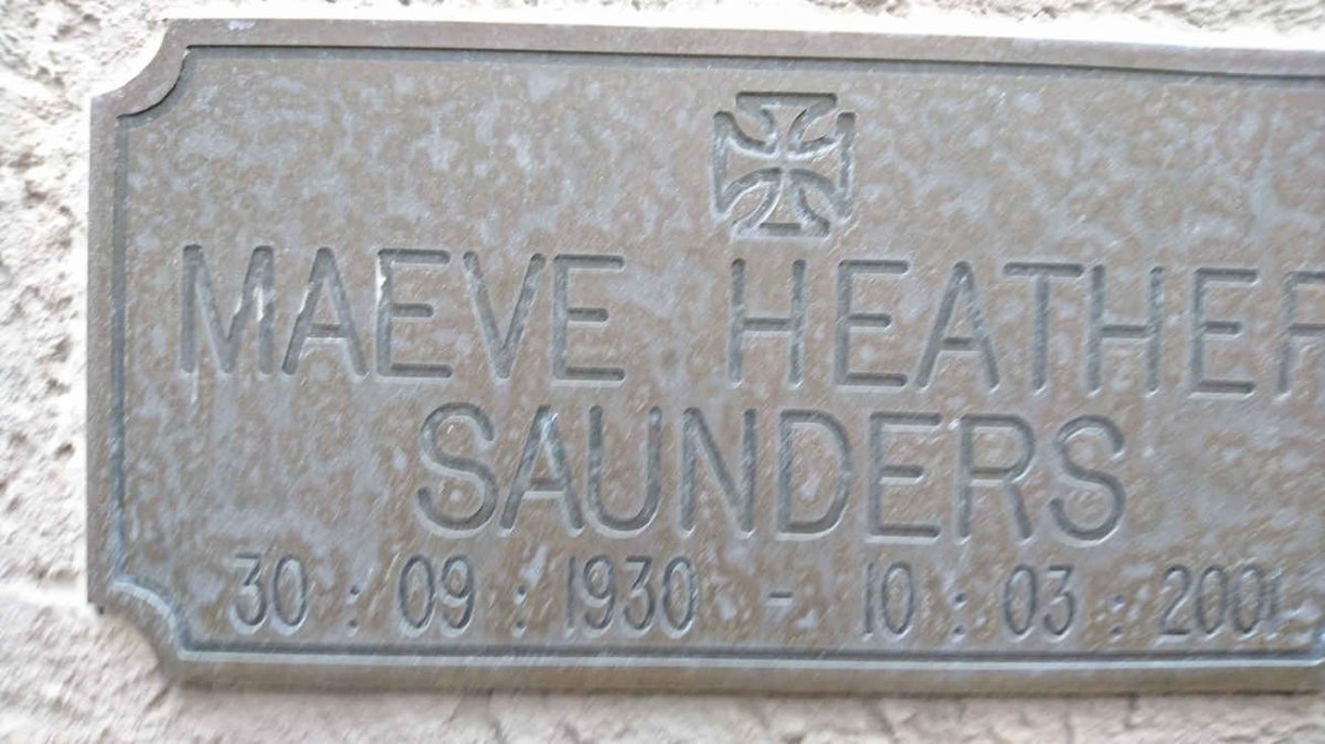 SAUNDERS Maeve Heather 1930-2001