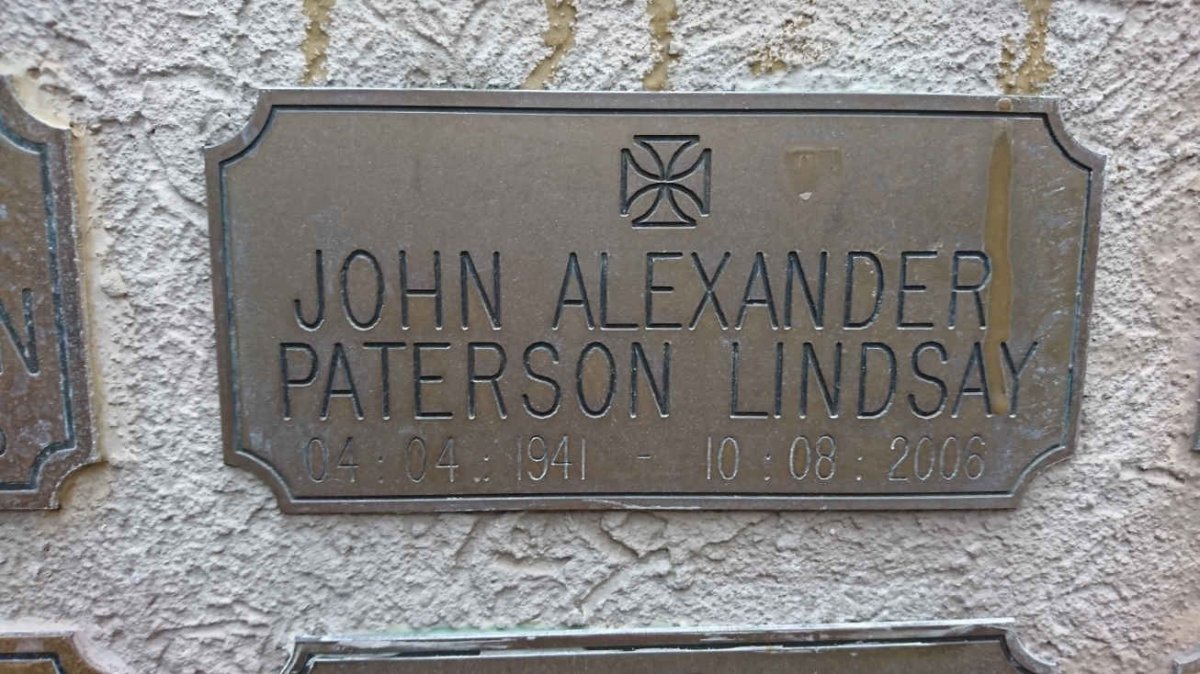 LINDSAY John Alexander Paterson 1941-2006