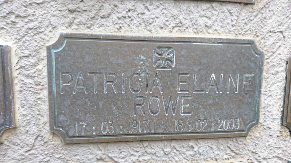 ROWE Patricia Elaine 1917-2003