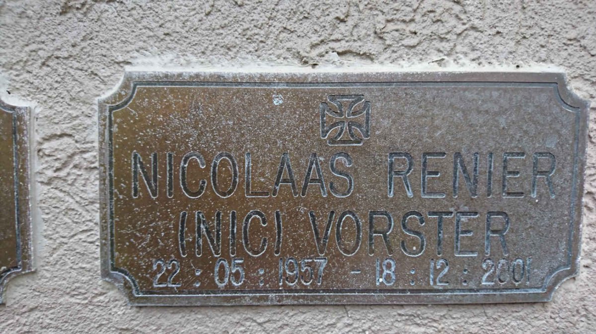 VORSTER Nicolaas Renier 1957-2001