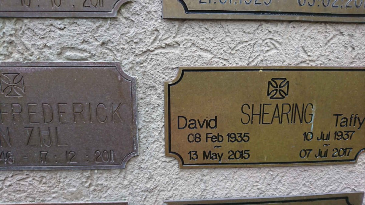 SHEARING David 1935-2015 &amp; Taffy 1937-2017