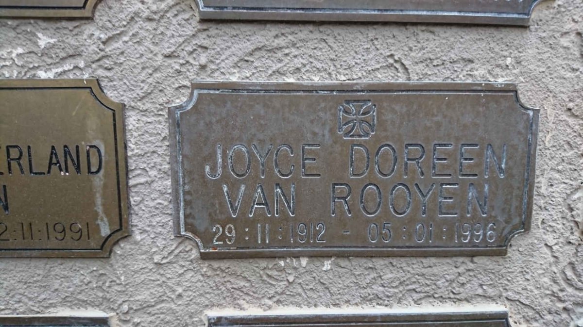 ROOYEN Joyce Doreen, van 1912-1996