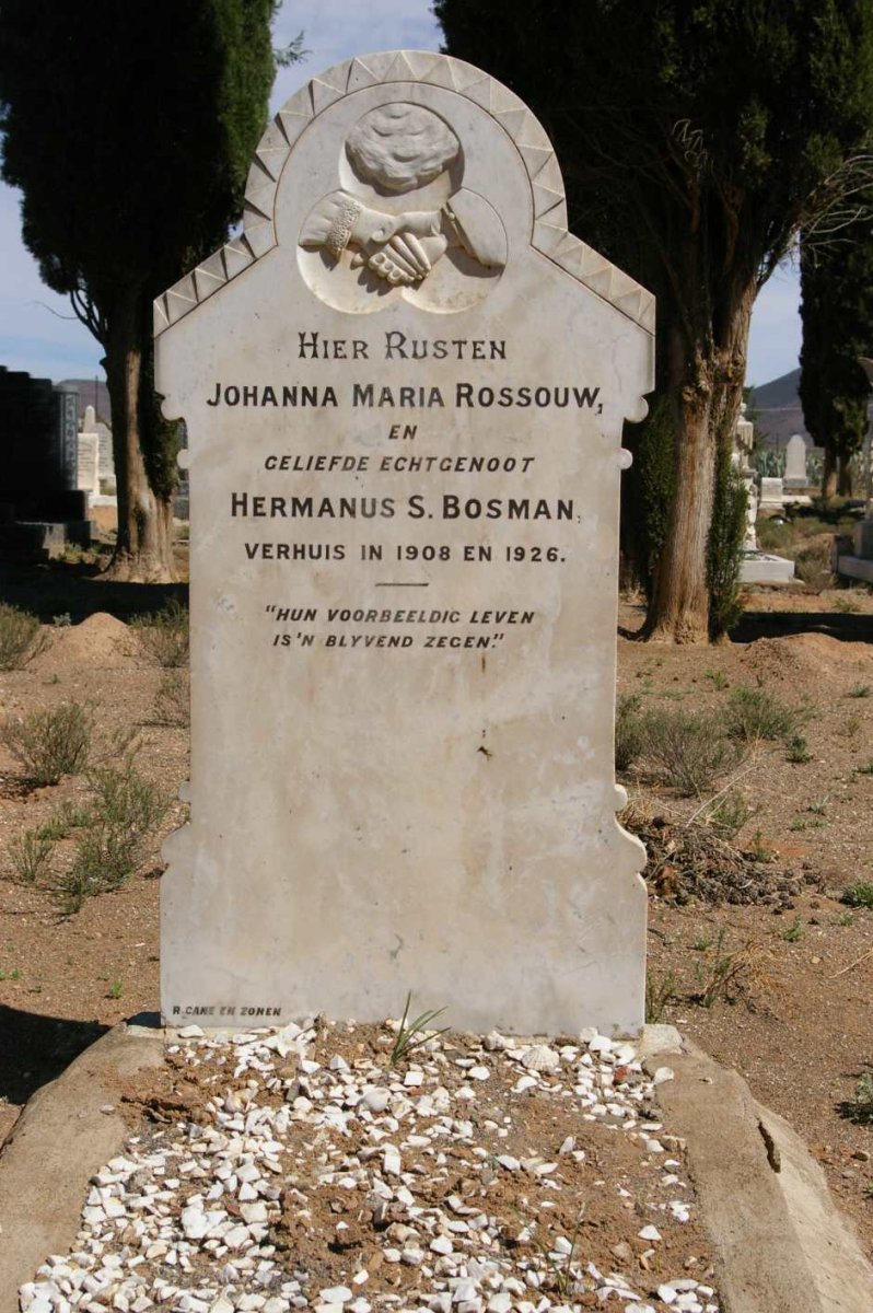 BOSMAN Hermanus S. -1926 &amp; Johanna Maria ROSSOUW -1908
