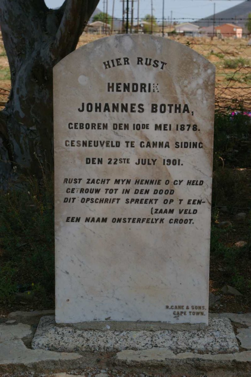 BOTHA Hendrik Johannes 1878-1901