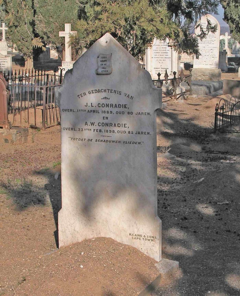 CONRADIE J.L. -1889 &amp; A.W. -1898