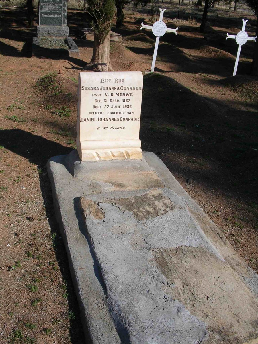 CONRADIE Susara Johanna nee V.D. MERWE 1867-1936