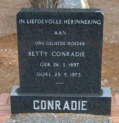 CONRADIE Betty 1897-1973