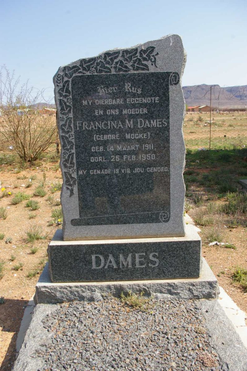 DAMES Francina M. nee MOCKE 1911-1950
