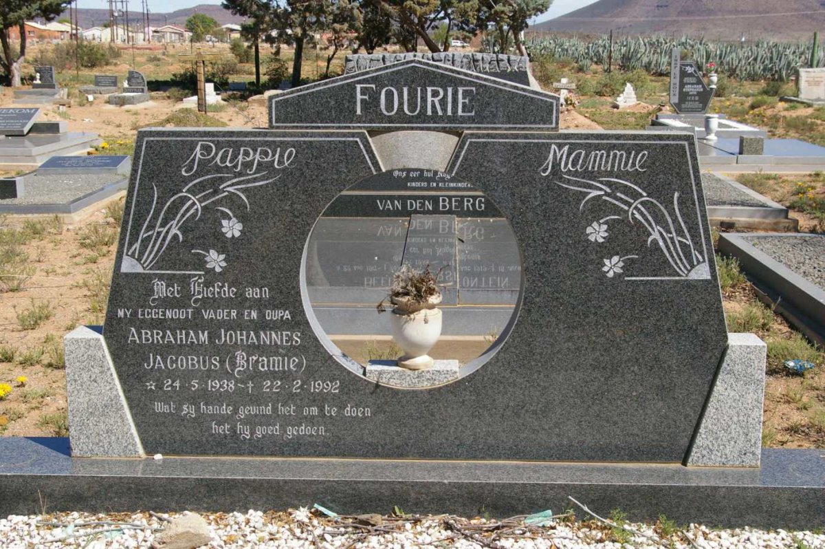 FOURIE Abraham Johannes Jacobus 1938-1992