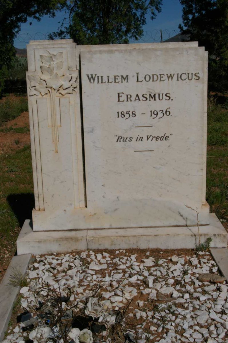 ERASMUS Willem Lodewicus 1858-1936