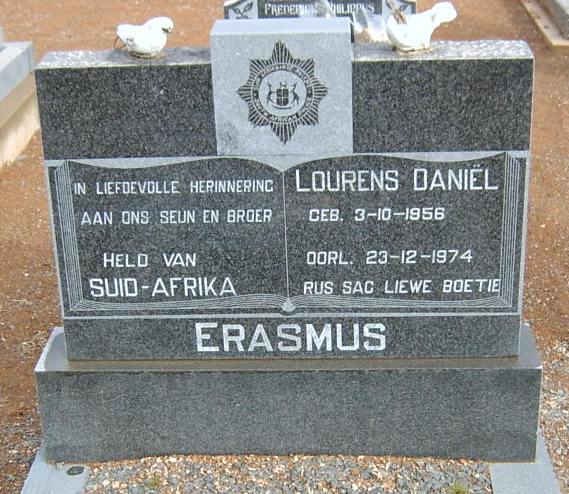 ERASMUS Lourens Daniel 1956-1974
