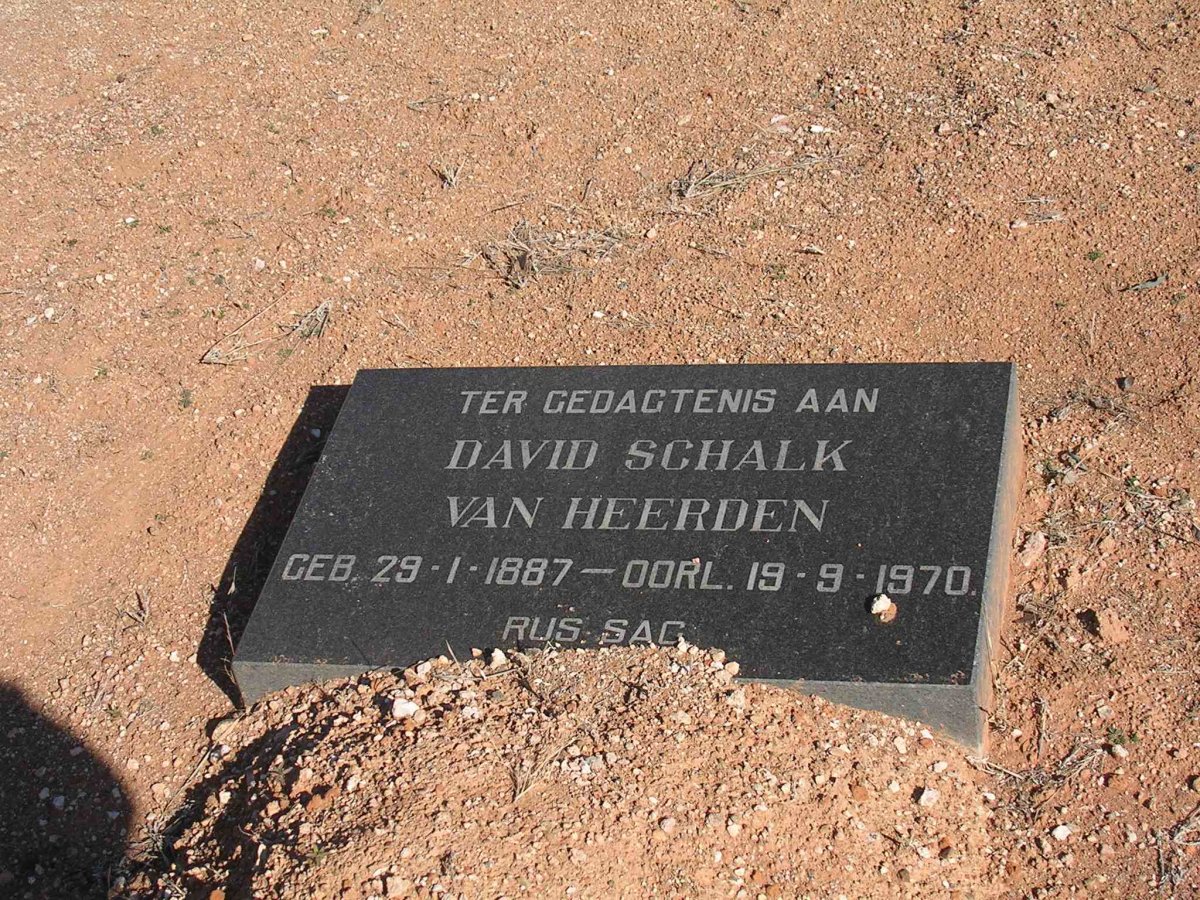 HEERDEN David Schalk, van 1887-1970