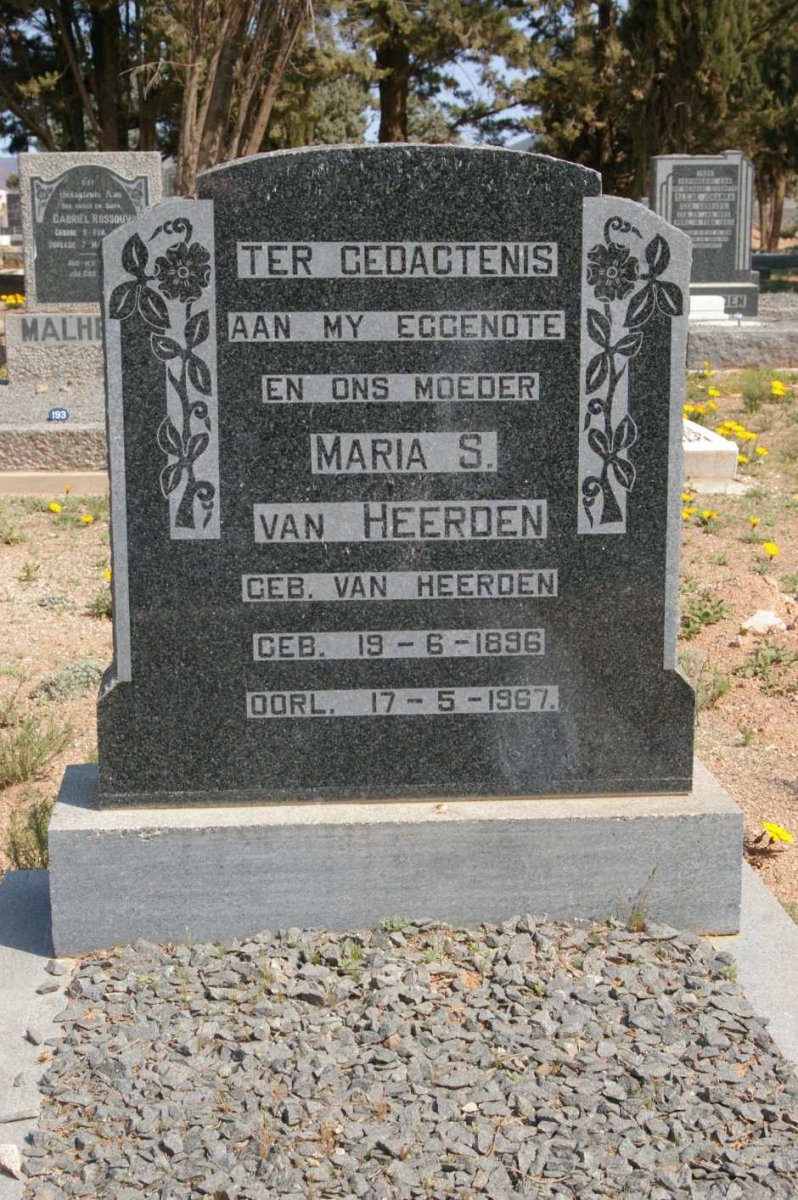 HEERDEN Maria S., van nee VAN HEERDEN 1896-1967