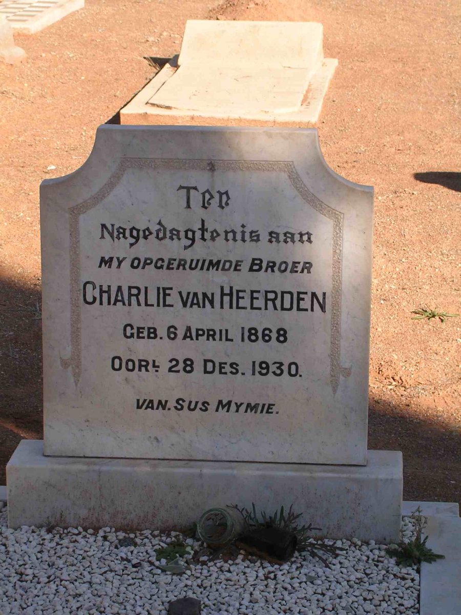 HEERDEN Charlie, van 1868-1930