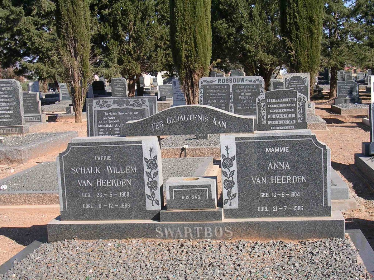HEERDEN Schalk Willem, van 1900-1969 &amp; Anna 1904-1986