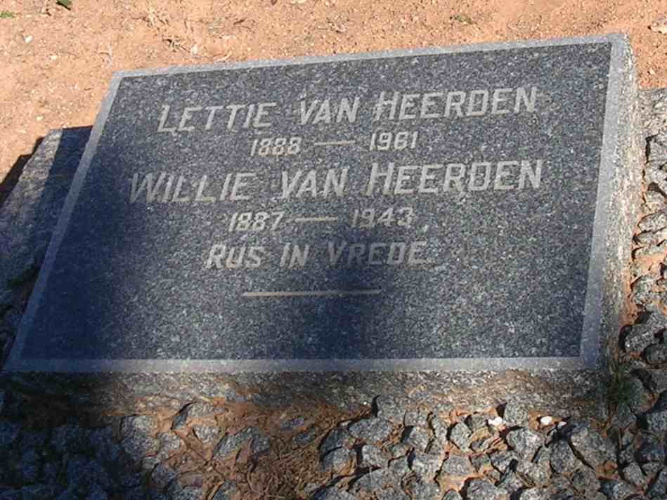 HEERDEN Willie, van 1887-1943 &amp; Lettie 1888-1961