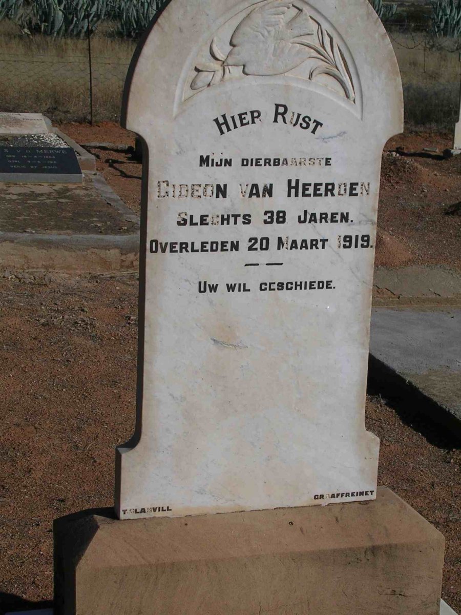 HEERDEN Gideon, van -1919