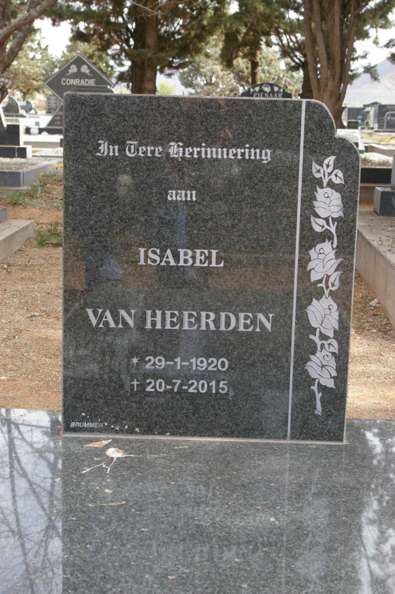 HEERDEN Isabel, van 1920-2015