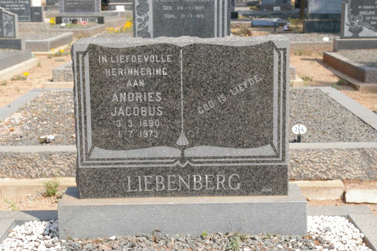 LIEBENBERG Andries Jacobus 1890-1973