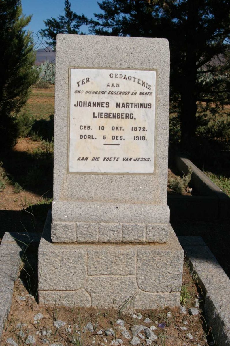 LIEBENBERG Johannes Marthinus 1872-1918