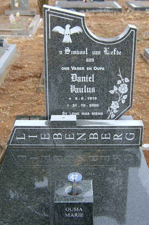 LIEBENBERG Daniel Paulus 1915-2000