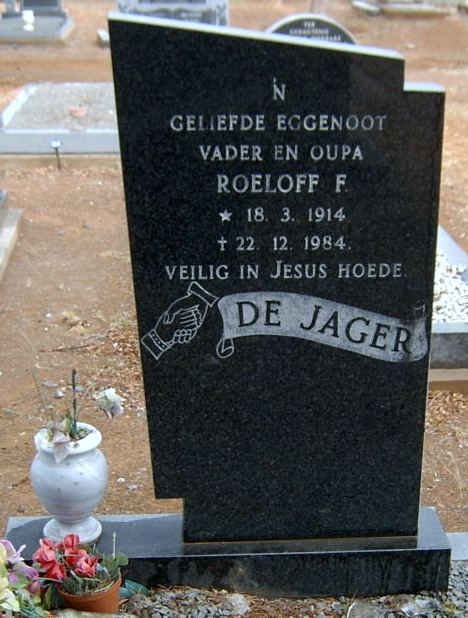 JAGER Roeloff F., de 1914-1984