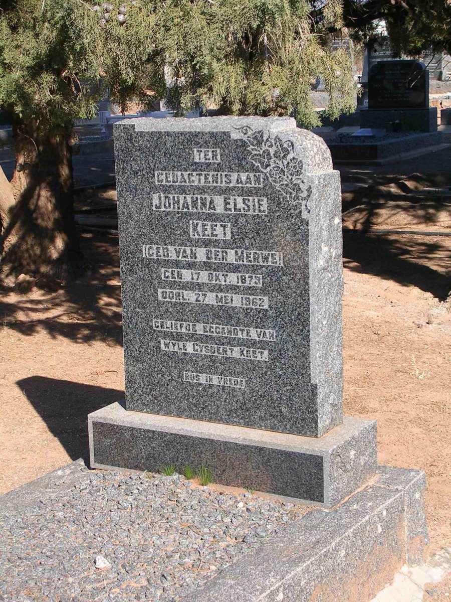 KEET Johanna Elsie nee VAN DER MERWE 1873-1962