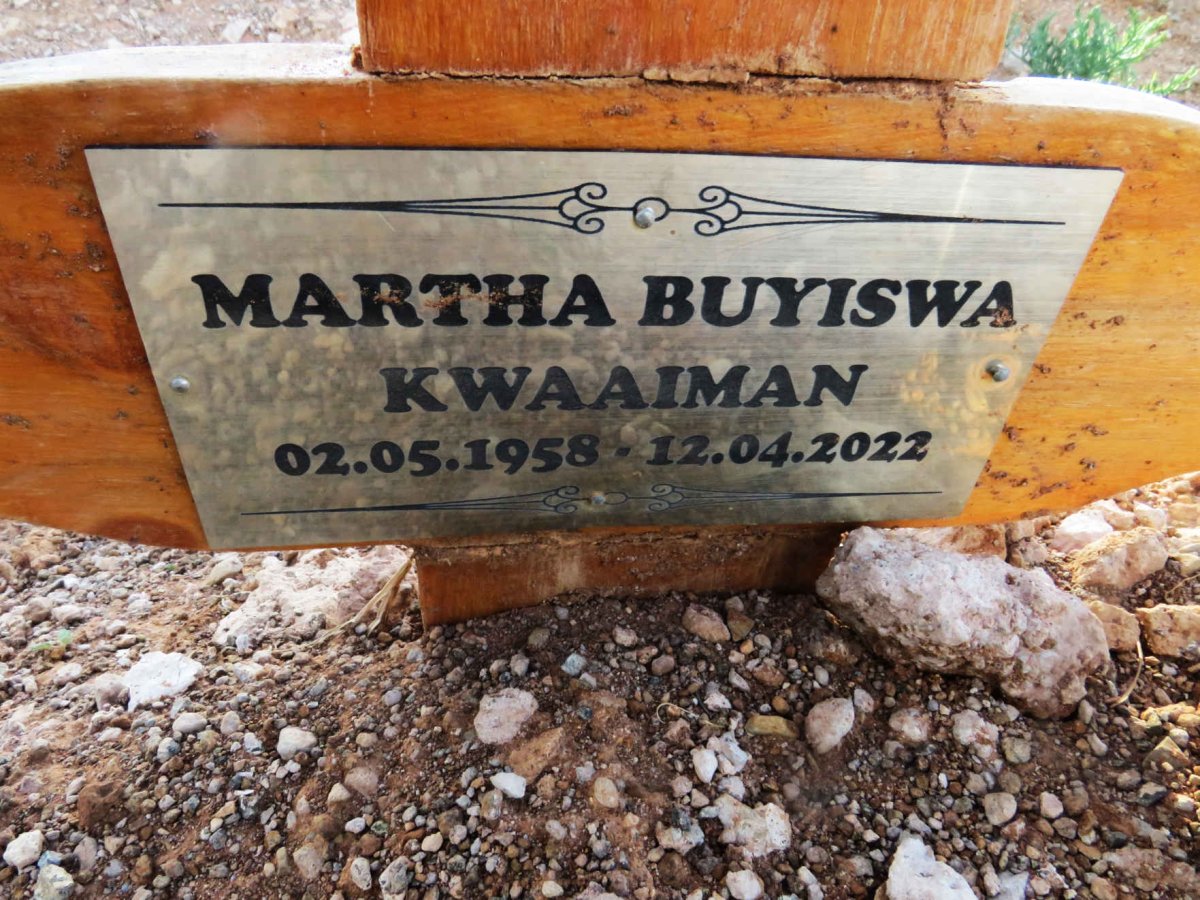 KWAAIMAN Martha Buyiswa 1958-2022