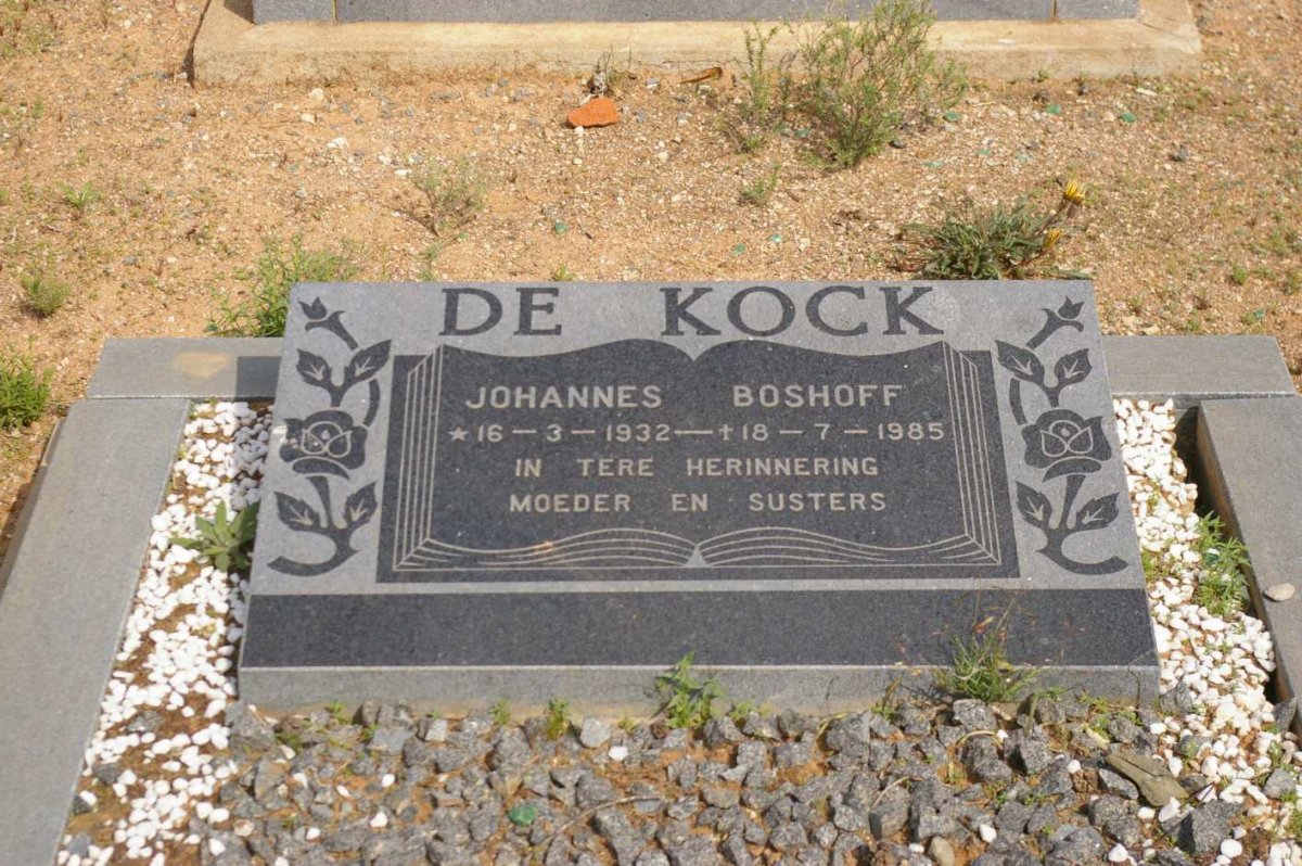 KOCK Johannes Boshoff, de 1932-1985