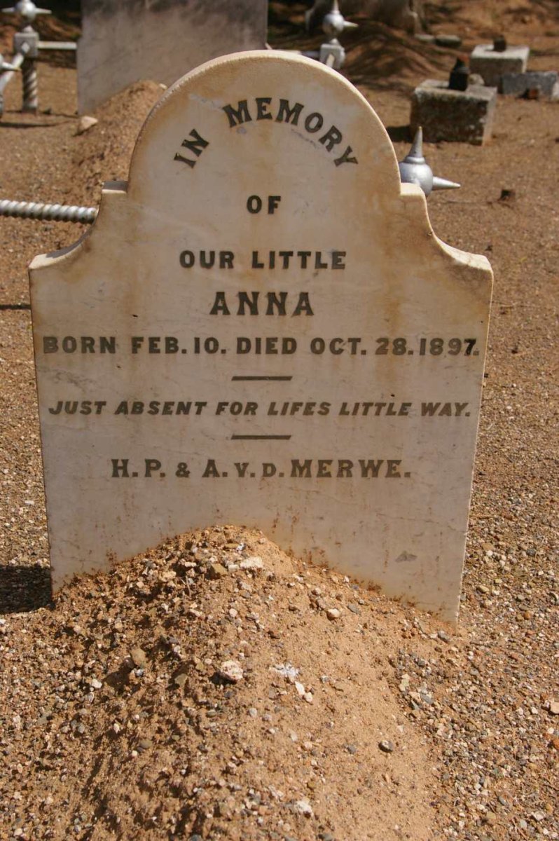 MERWE Anna, v.d. 1897-1897