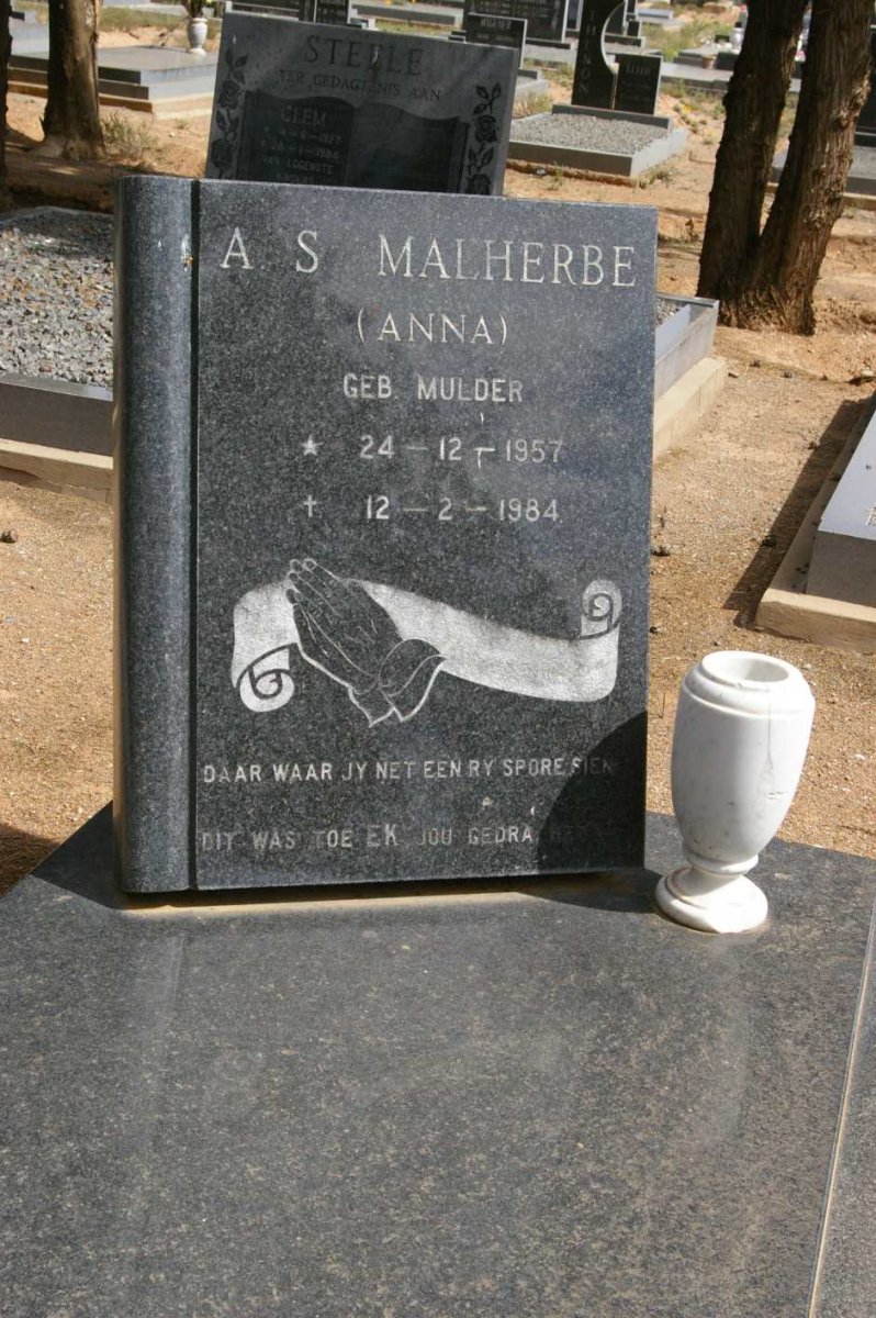 MALHERBE A.S. nee MULDER 1957-1984