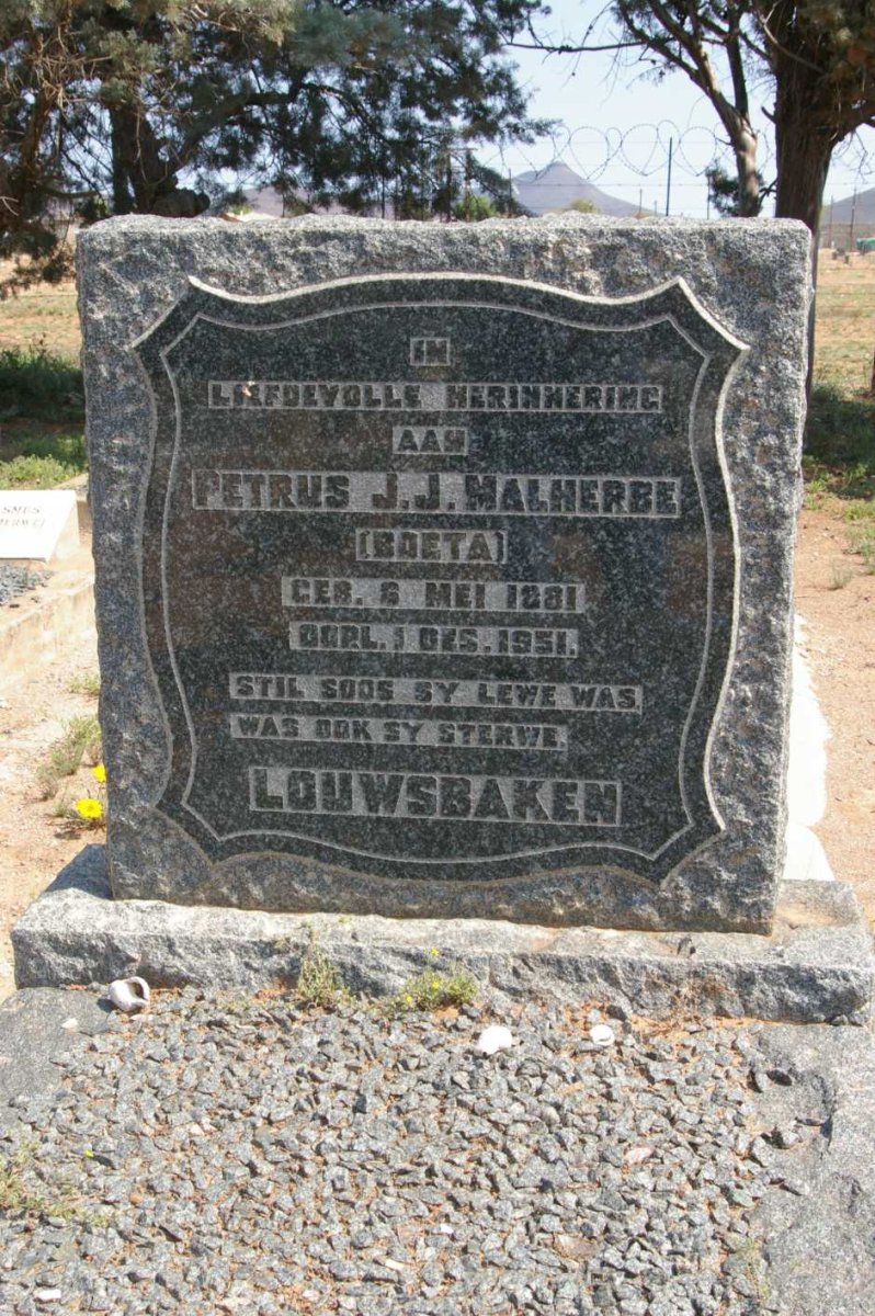 MALHERBE Petrus J.J. 1881-1951