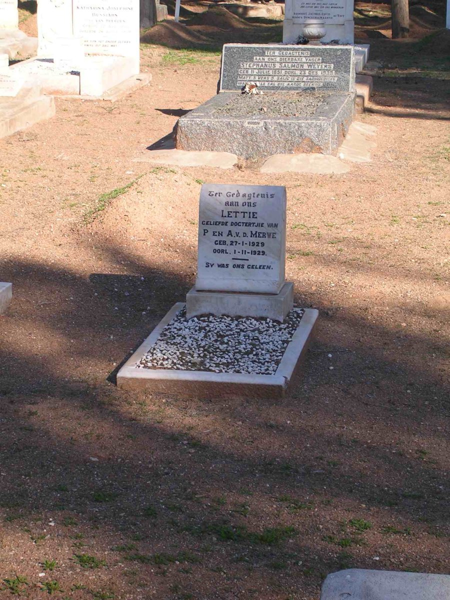 MERWE Lettie, v.d. 1929-1929