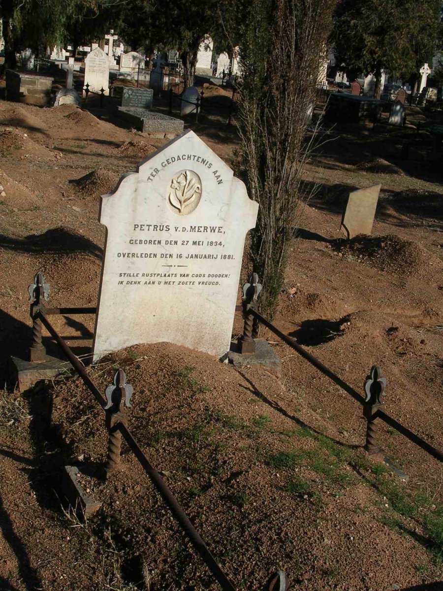 MERWE Petrus, v.d. 1834-1881