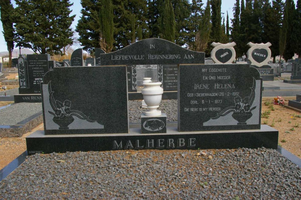 MALHERBE Irene Helena nee SIEBERHAGEN 1912-1977