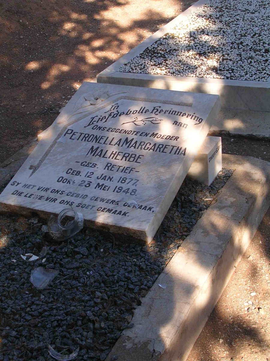 MALHERBE Petronella Margaretha nee RETIEF 1877-1948