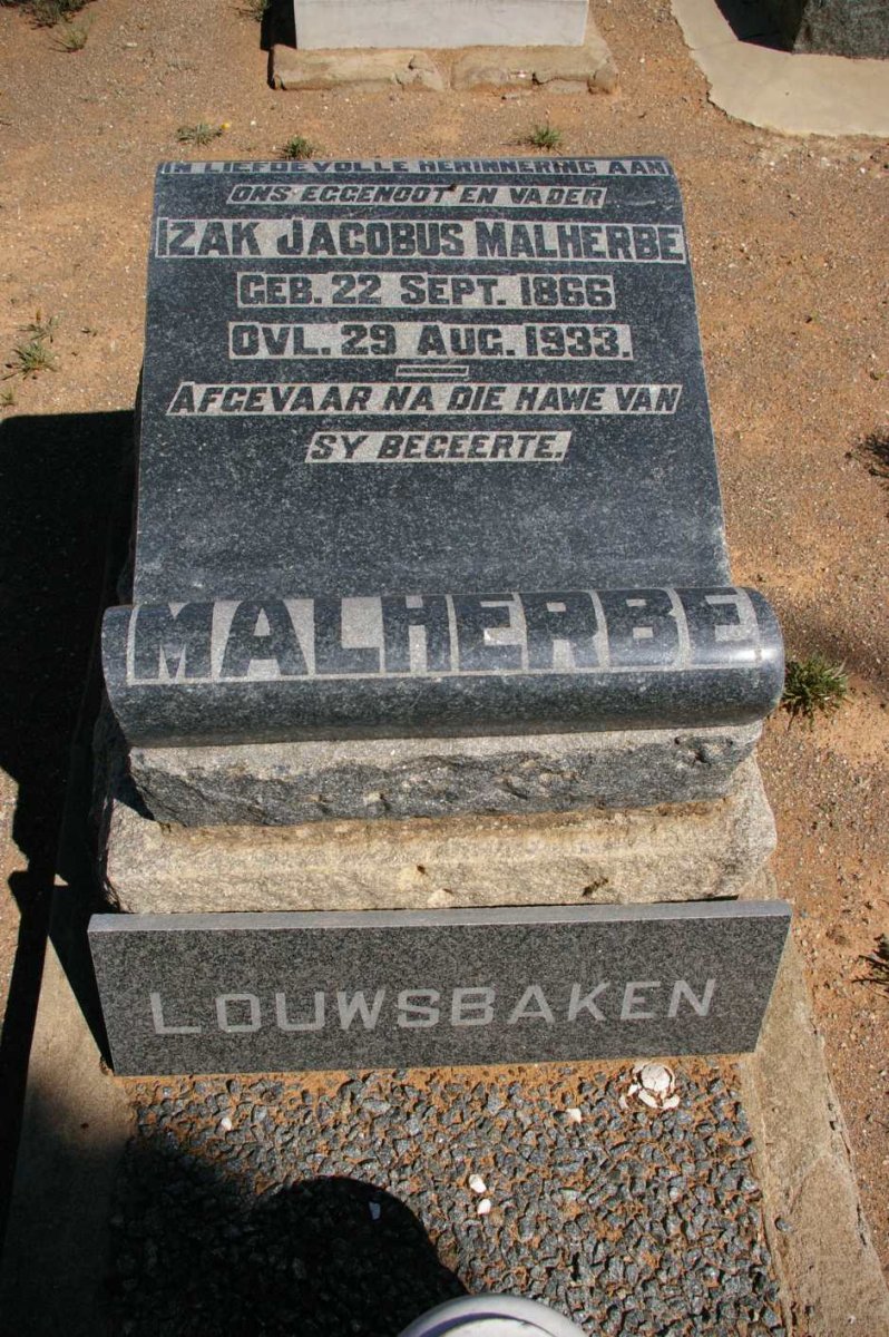 MALHERBE Izak Jacobus 1866-1933