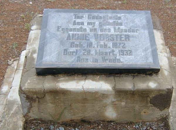 VORSTER Annie 1872-1932