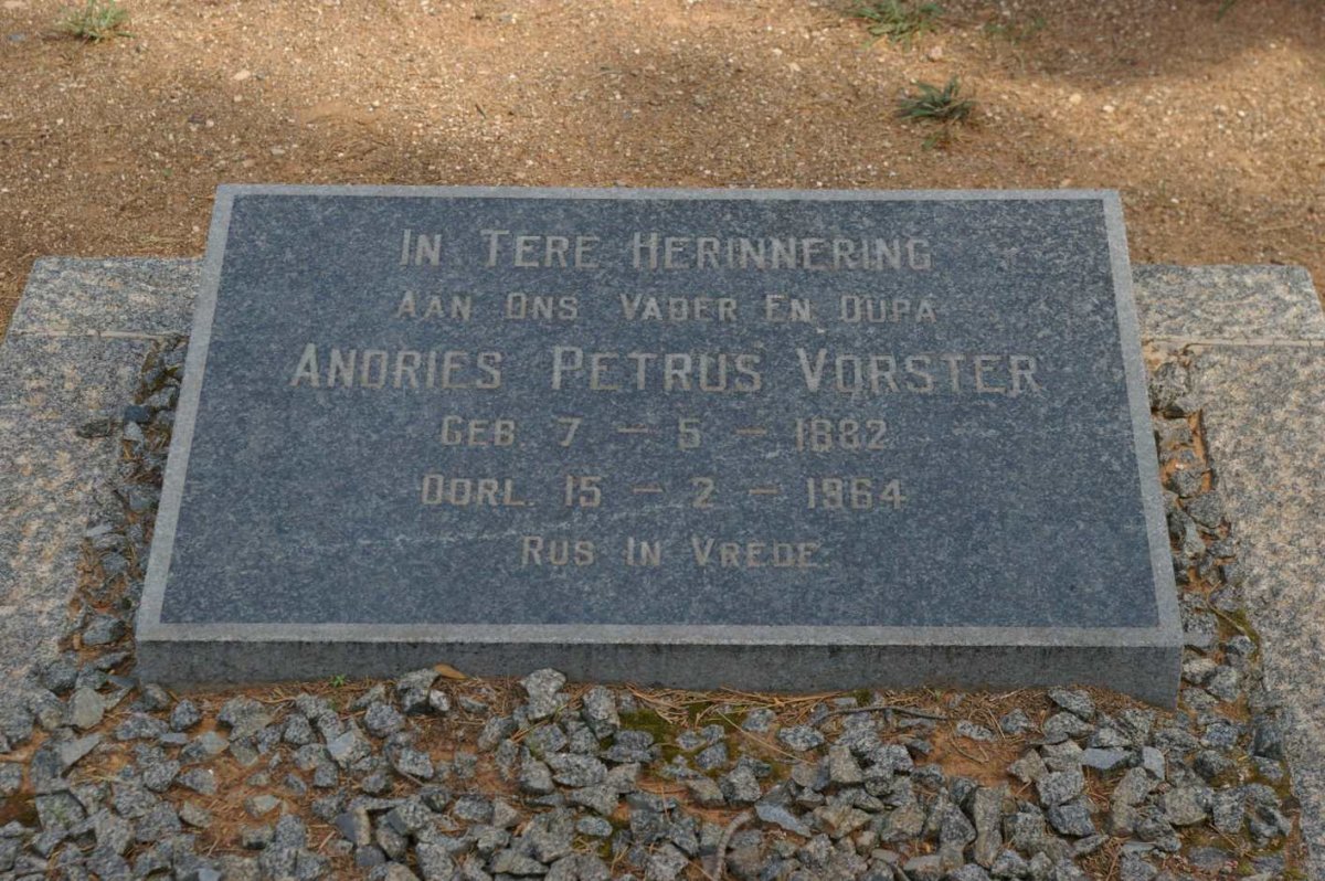 VORSTER Andries Petrus 1882-1964