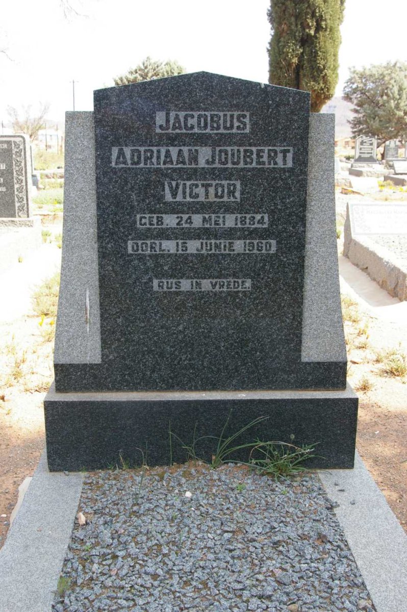 VICTOR Jacobus Adriaan Joubert 1884-1960