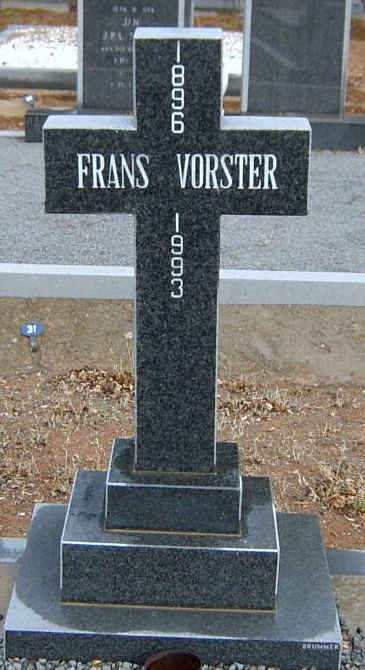 VORSTER Frans 1896-1993