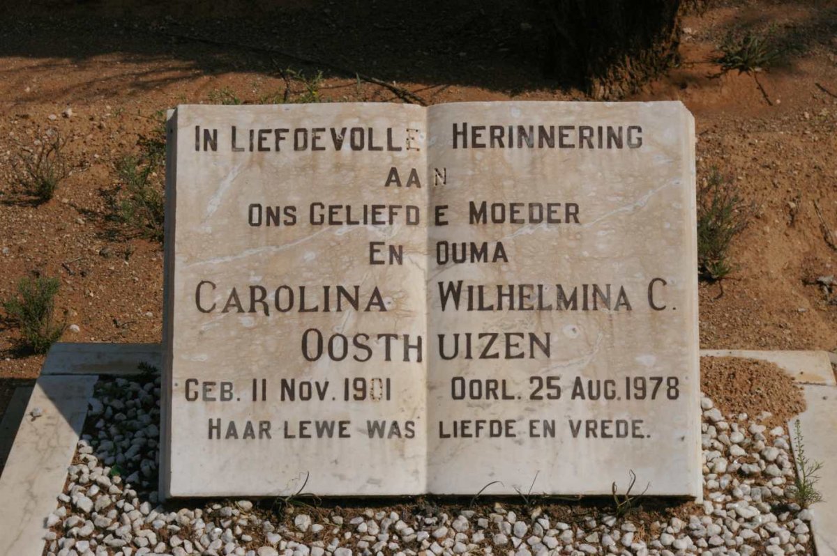 OOSTHUIZEN Carolina Wilhelmina C. 1901-1978