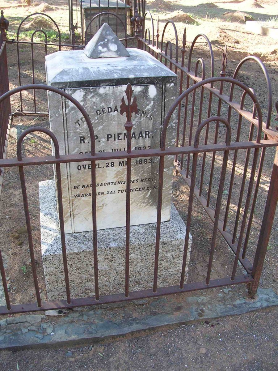 PIENAAR R.P. 1823-1883