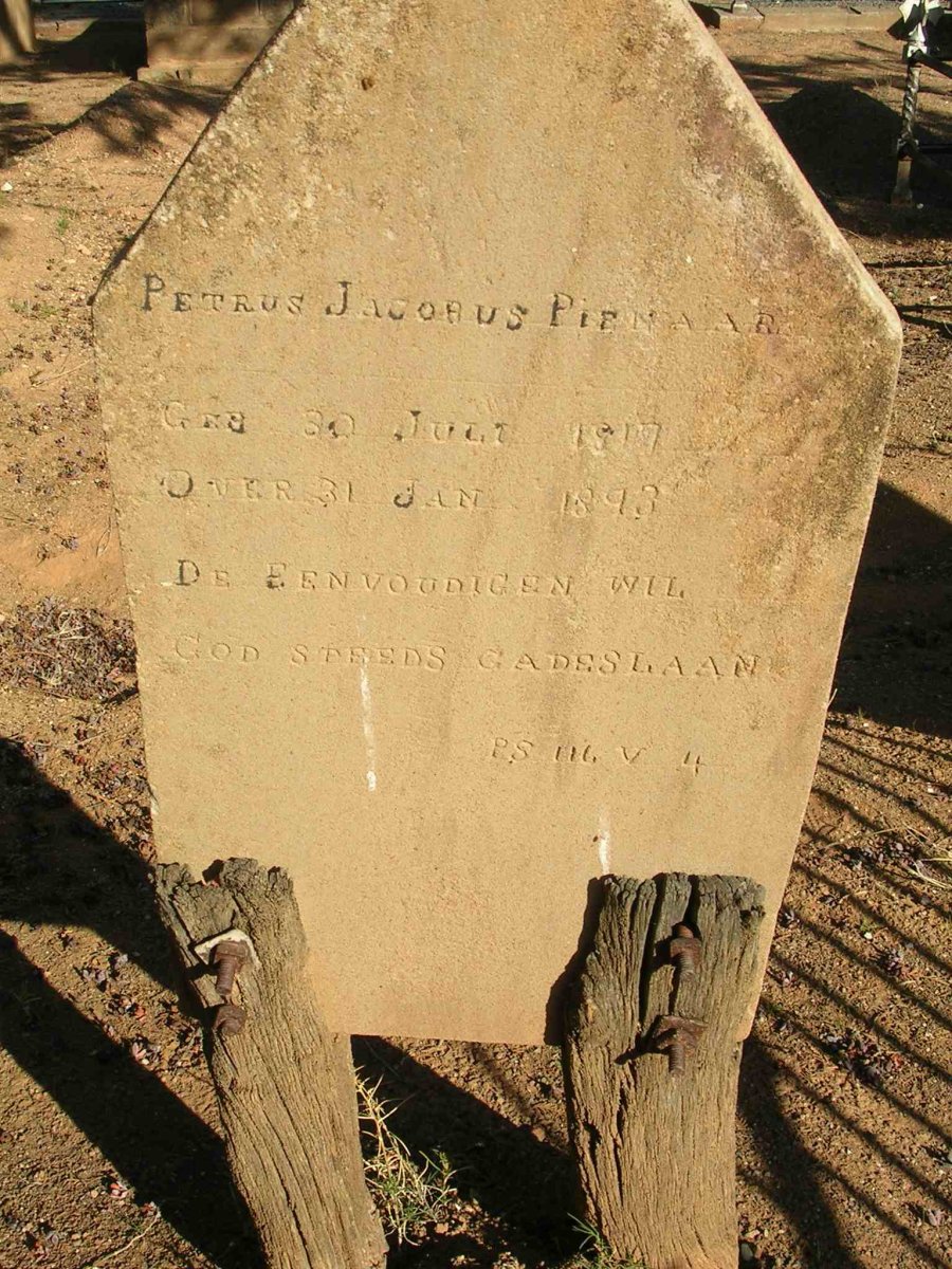 PIENAAR Petrus Jacobus 1817-1893