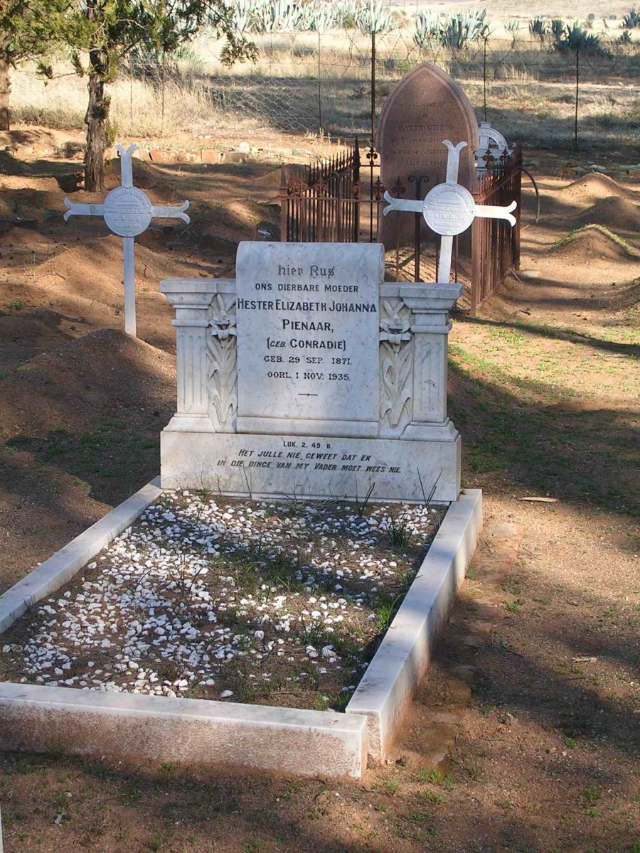 PIENAAR Hester Elizabeth Johanna nee CONRADIE 1871-1935