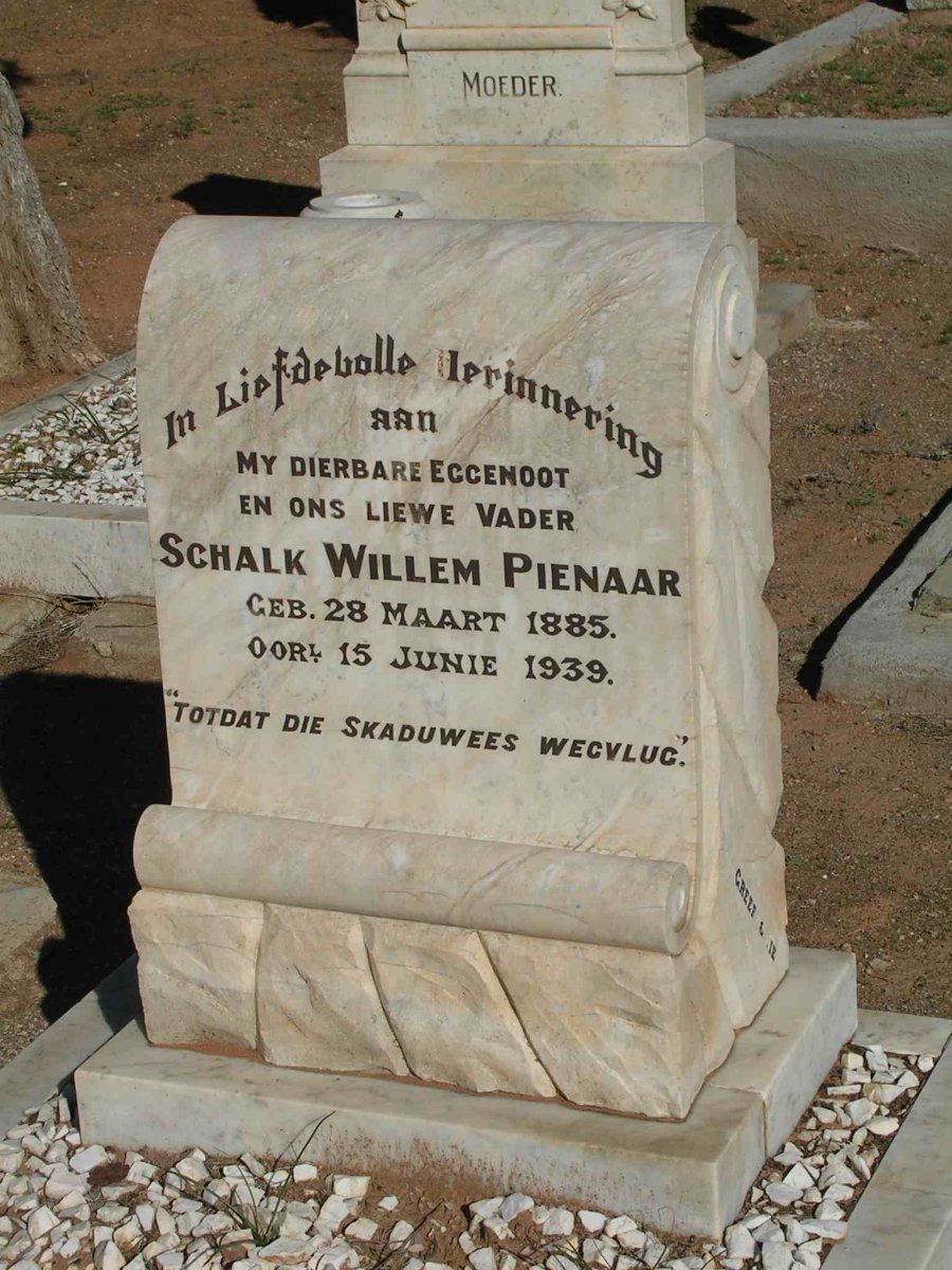 PIENAAR Schalk Willem 1885-1939