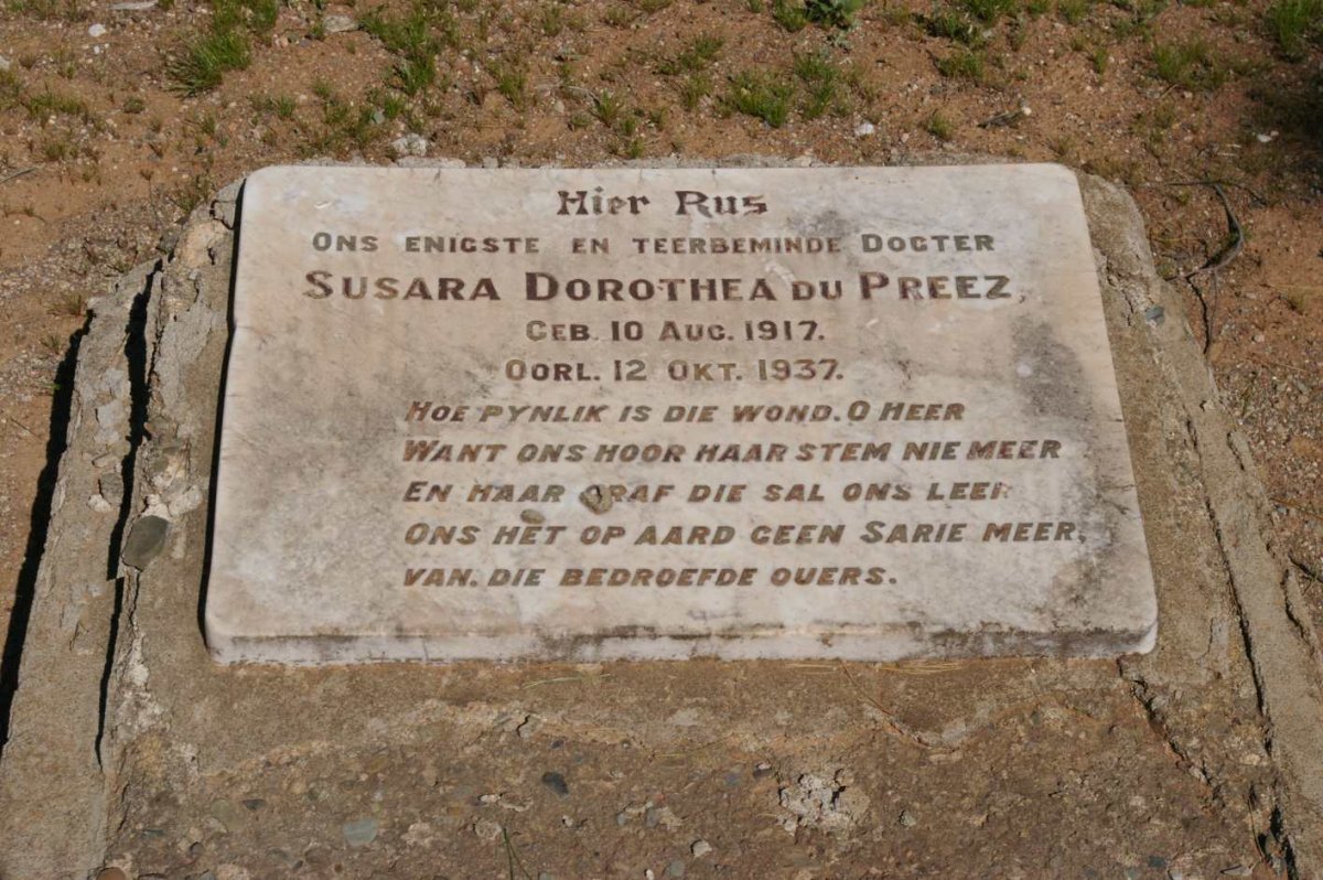 PREEZ Susara Dorothea, du 1917-1937