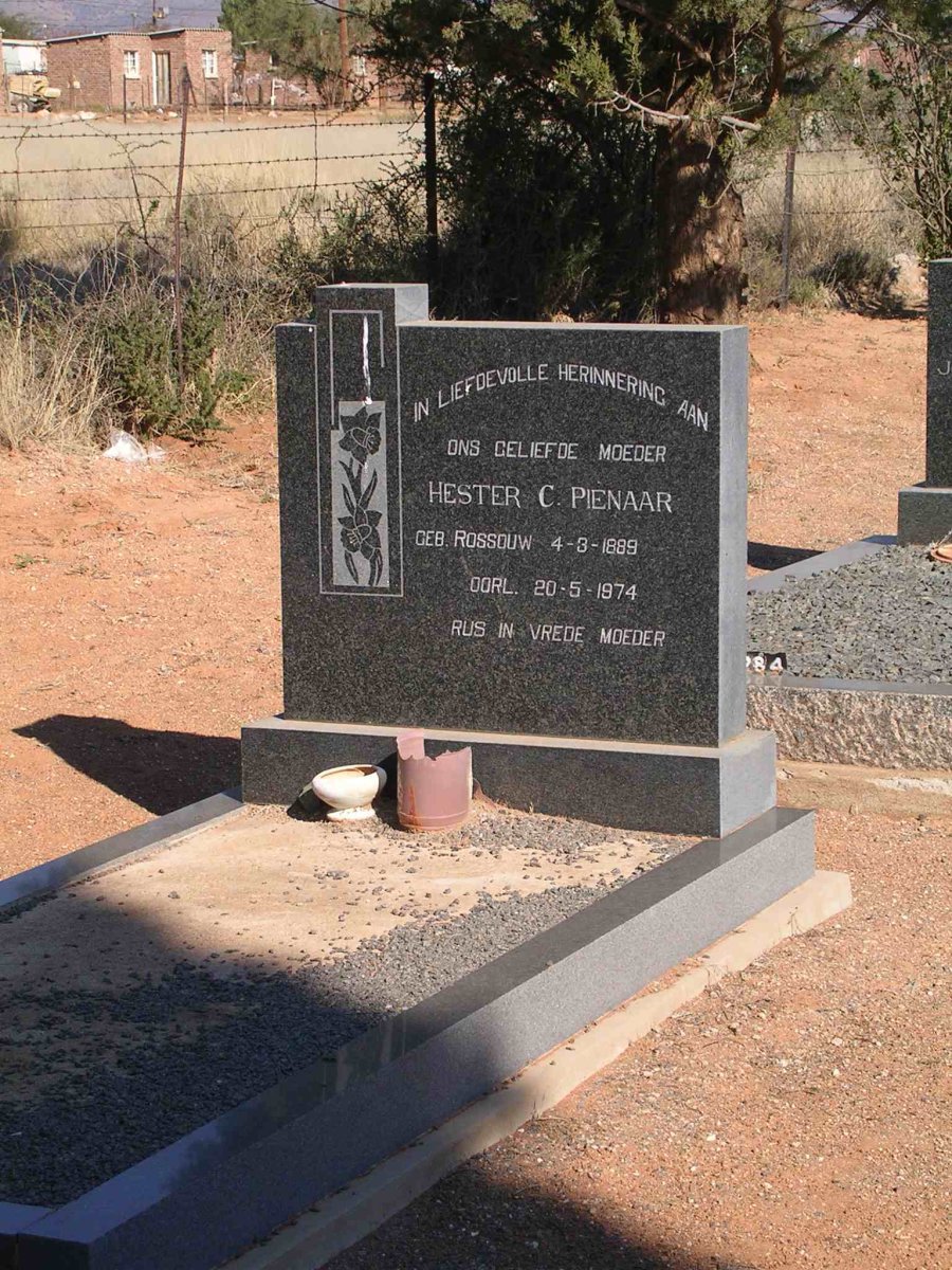 PIENAAR Hester C. nee ROSSOUW 1889-1974